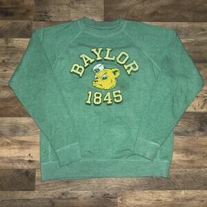 Barefoot Campus Outfitters Baylor Bears Crewneck Sweatshirt Green Size Medium
